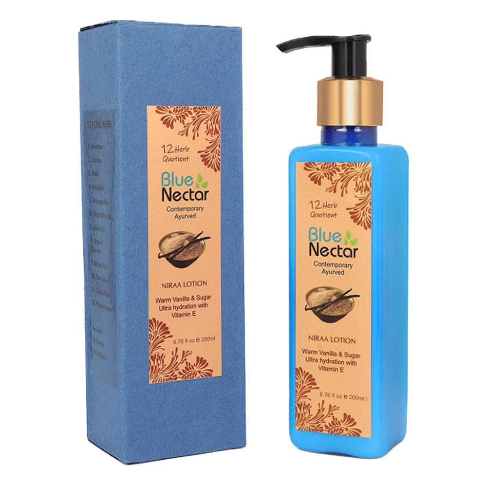 Blue Nectar Niraa Warm Vanilla & Sugar Body Lotion with Plant Based Vitamin E for Ultra Hydration