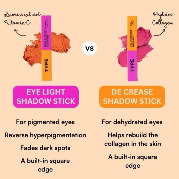 Type Beauty De Crease Eye Shadow Stick - Peony 701