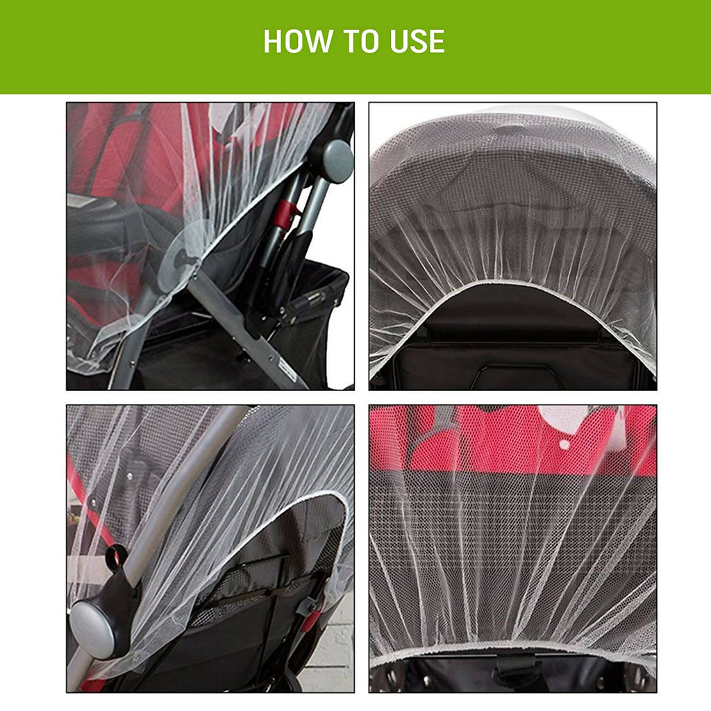 Safe-O-Kid Waterproof Net, Wind Shield Net For Baby Pram/Strollers, Transparent