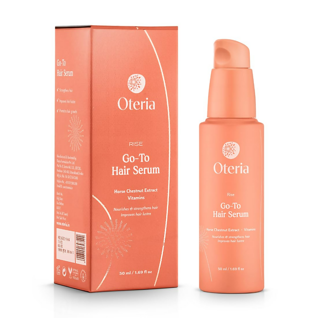 Oteria Go-To Hair Serum Premium Anti Frizz Hair Serum - Enriched with B-Vitamins & Niacinamide
