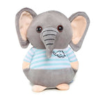 Webby Soft Animal Plush Elephant Toy 20cm-Blue