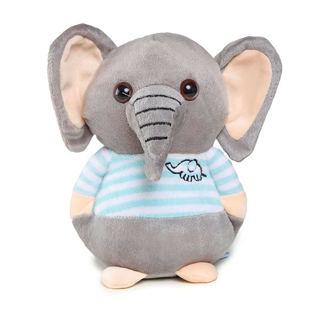 Webby Soft Animal Plush Elephant Toy 20cm-Blue