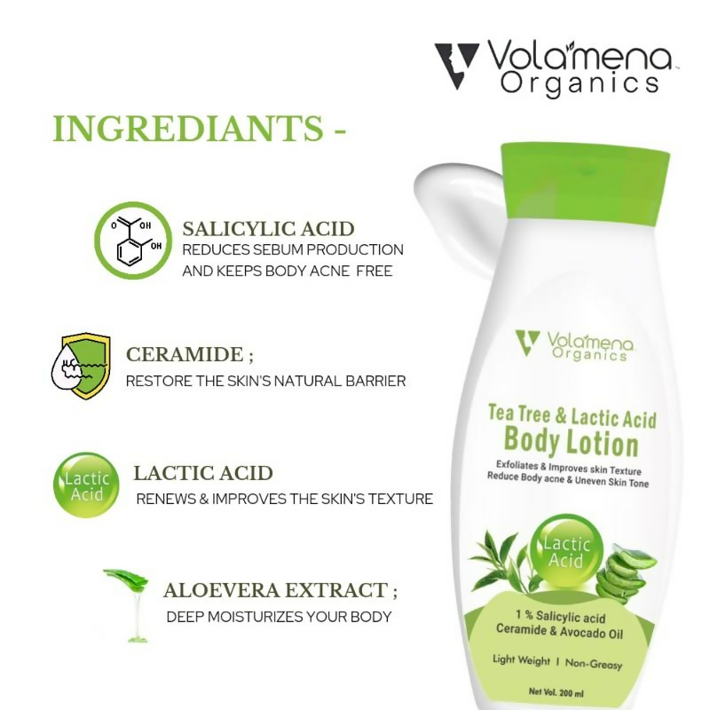Volamena Tea Tree & Lactic Acid Body Lotion With Ceramide