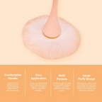 Gleva Multipurpose Professional Powder & Blush Cheek Brush - Black Loose Powder Brush