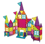 Kipa MagPlay Build A Castle 60 Pcs. Magnetic Tiles Set with Storage Container, Constructing and Creative Toy with Smart Outdoor BagPack for Kids