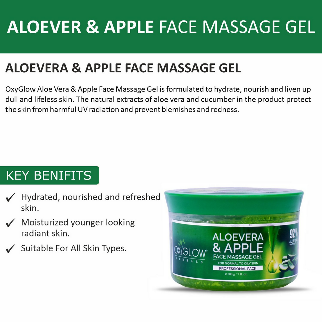 Oxyglow Herbals Aloevera Apple Face Massage Gel