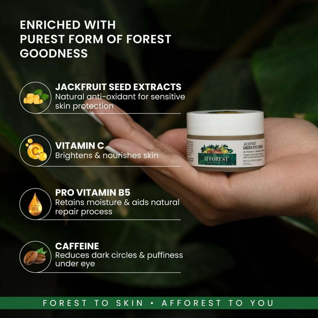 Afforest Jackfruit Under Eye Creme with 2% Vitamin C, 10% Jackfruit Seed