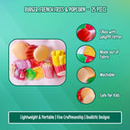 The Small Wonderland Pretend play Burger ,French fries & popcorn - 25 piece