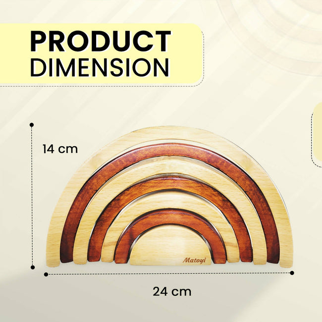 Matoyi Wooden Arch Shaped Stacker Multicolor - 7 Piece Main Image