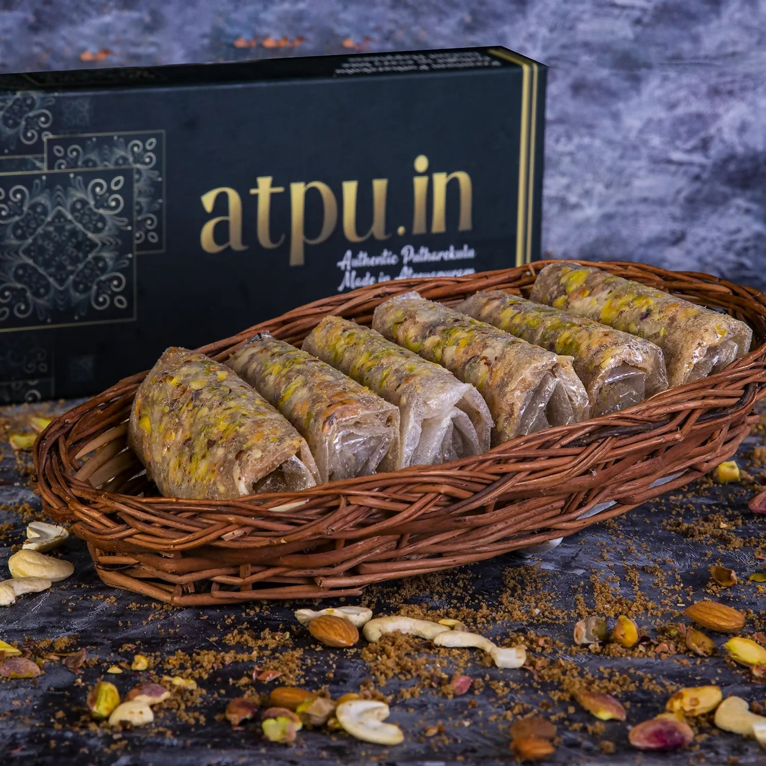 ATPU’s Traditional Dry Fruits Putharekulu with Jaggery (Bellam)