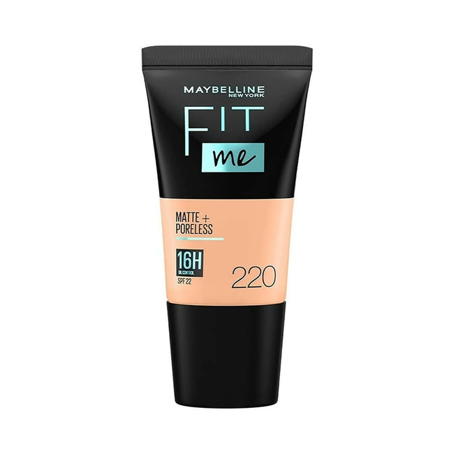 Maybelline New York Fit Me Matte + Poreless Liquid Foundation Normal to Oily Skin - 220 Natural Beige Hover Image