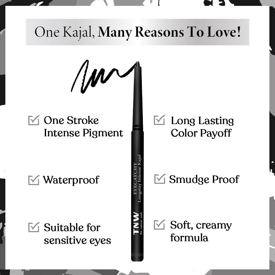 The Natural Wash Eyecatchy Longstay Intense Kajal - Black Pearl