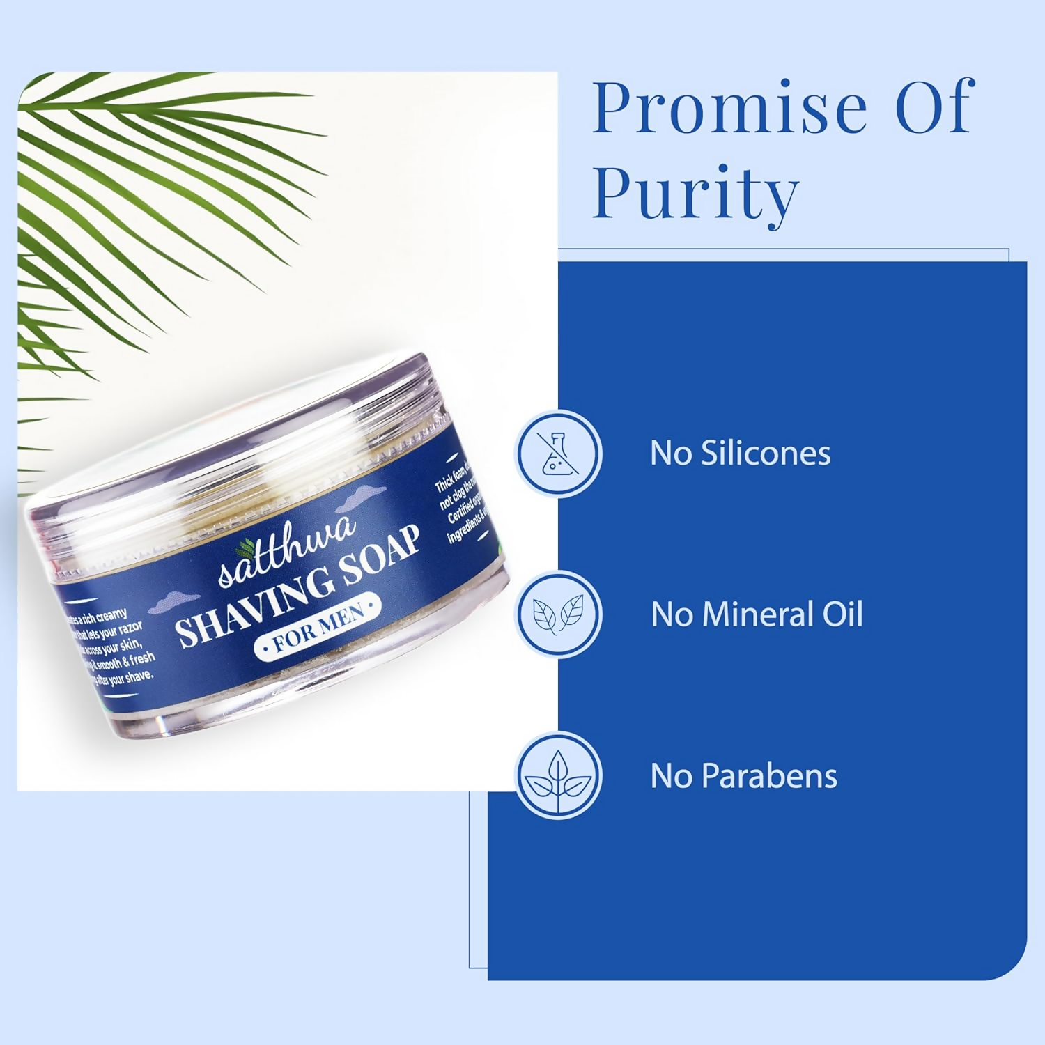 Satthwa Shaving Soap infused With Patchouli & Cedarwood