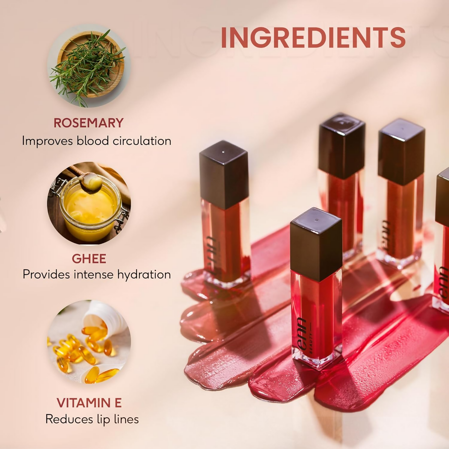 Enn Semi Matte Red Liquid Lipstick - Dusty Mauve