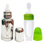 Goodmunchkins Stainless Steel Feeding Bottle With Spoon Food Feeder for Baby Anti Colic Silicon Nipple Feeder 300 ml Combo Pack-Green
