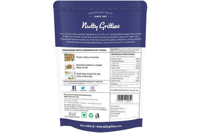 Nutty Gritties Southern Pepper Cashew Nuts Main Image