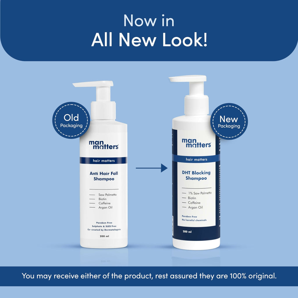 Man Matters Biotin Stage 1 Hair Loss Kit - Hair Gummies & Anti Hair Fall Shampoo With DHT Blocker, Biotin & Caffeine