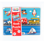 Nesta Toys Wooden Vehicle Knob Puzzle (8 Pcs)