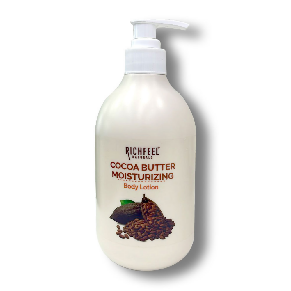 Richfeel Cocoa Butter Lotion - 48hr Moisturizing with 100% Cocoa & Shea Butter