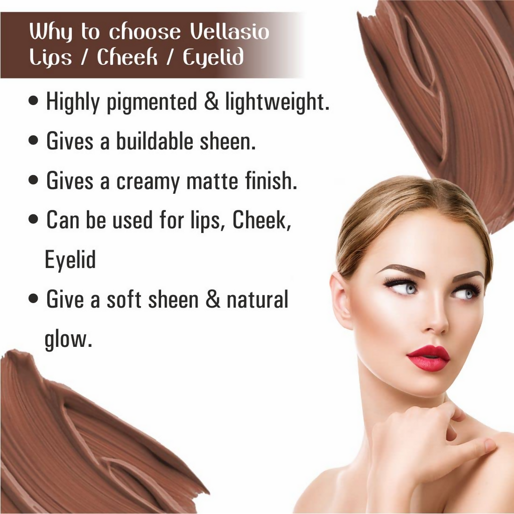 Vellasio Vegan Lip and cheek tint - Nude brown