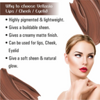 Vellasio Vegan Lip and cheek tint - Nude brown