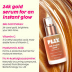 PLIX The Plant Fix 24k Guava Gold Lightweight Face Serum and Moisturizer Combo