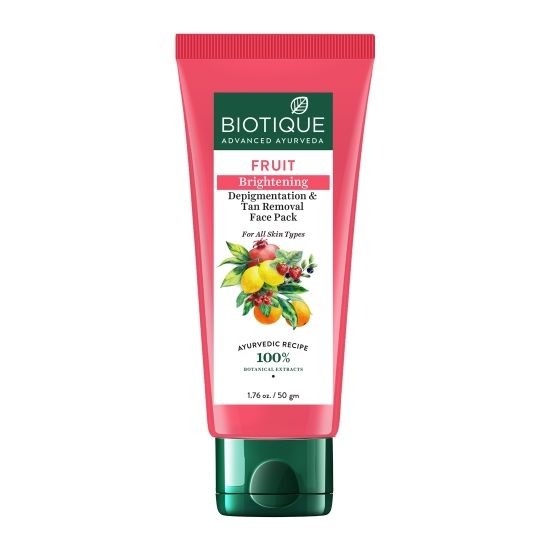 Biotique Advanced Ayurveda Fruit Brightening Depigmentation & Tan Removal Face Pack Hover Image