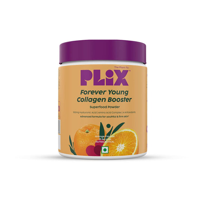 PLIX The Plant Fix Wholefood Collagen Builder Powder for Skin - Orange Hover Image