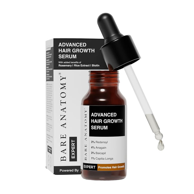 Bare Anatomy Advanced Hair Growth Serum for Scalp 3% Redensyl, 4% Anagain, 3% Baicapil Hover Image