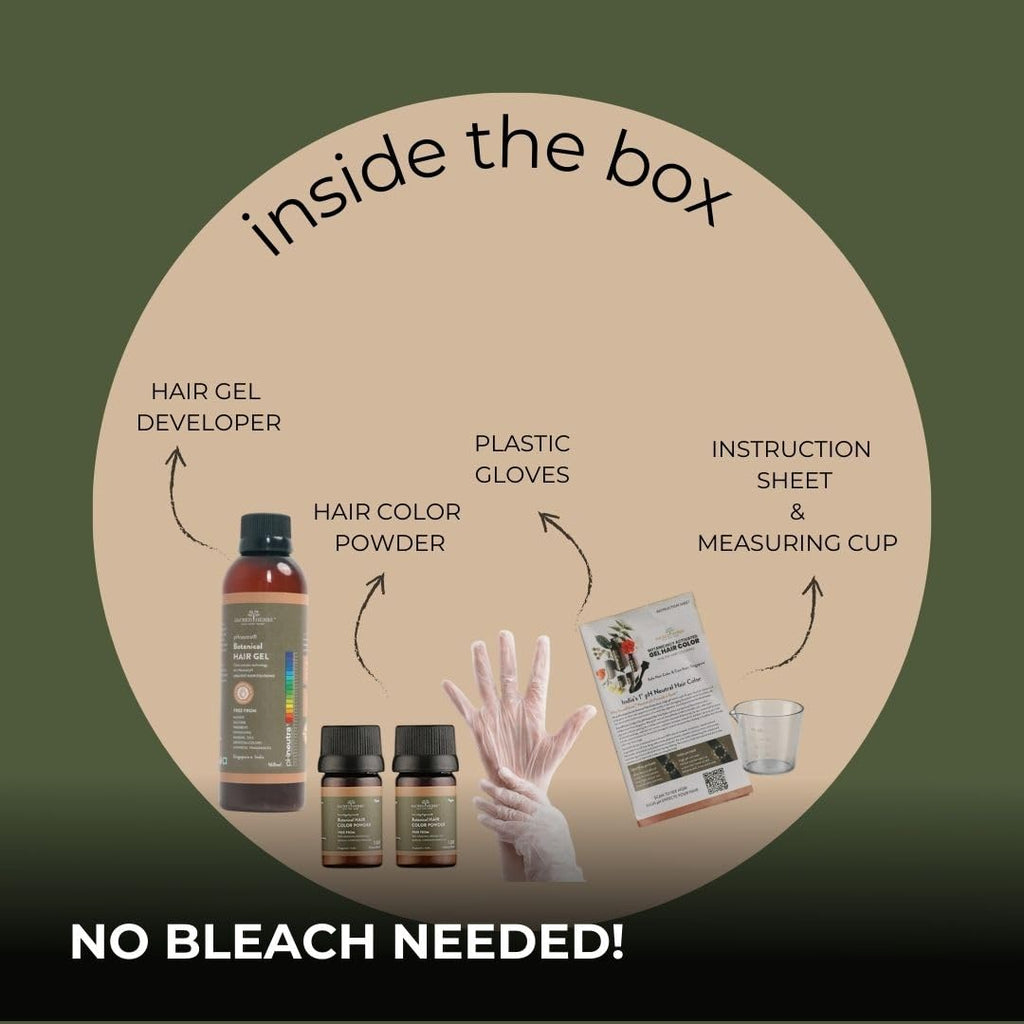 Natural Black Hair Color Gel 180ml Ammonia-Free Organic Long-Lasting