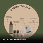 Natural Black Hair Color Gel 180ml Ammonia-Free Organic Long-Lasting