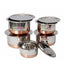 Copper Bottom Top with Lid - 5 Pcs Set - Stainless Steel Top