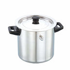 Stainless Steel Cookware Finish Look Heat Insulated Water Boiler Silver