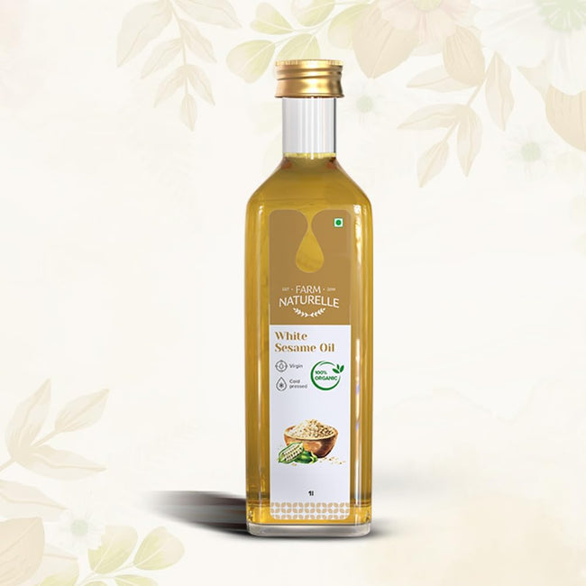 Farm Naturelle Cold Pressed Virgin White Sesame Seed Oil Main Image