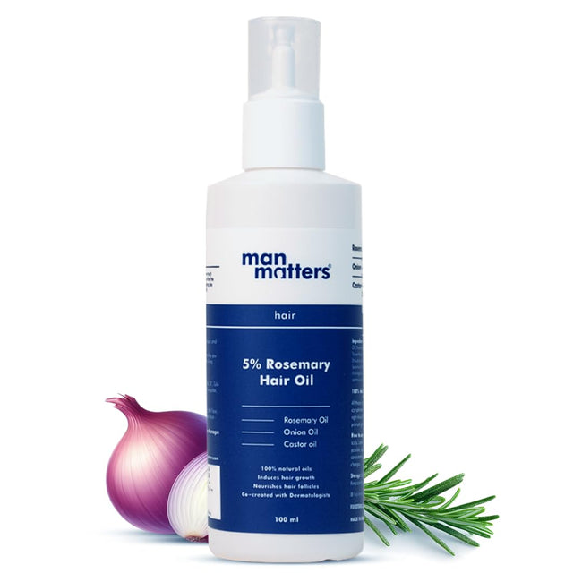 Man Matters Hair Oil for Men With Bhringraj, Onion, Amla, Shikakai & Brahmi Oil. Hover Image