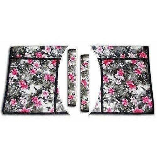 Pink Flower Fridge Top Cover And 2 Fridge Handle Covers Hover Image