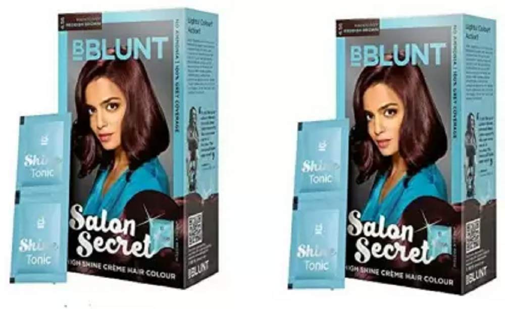 BBLUNT Shine Creme Hair Color Honey Brown 5.32 with Shine Tonic 108g