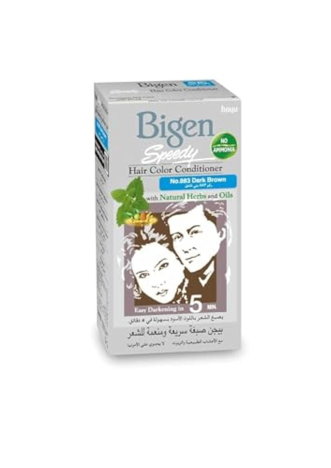 Bigen Speedy Hair Color, 40g+40g - Dark Brown 883 Hover Image