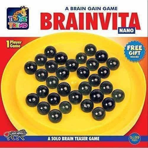 TOYZTREND Mind Challenging and Brain Development Brainvita Mini for Kids with 33 Glass Marbles - Limited Time Offer Main Image