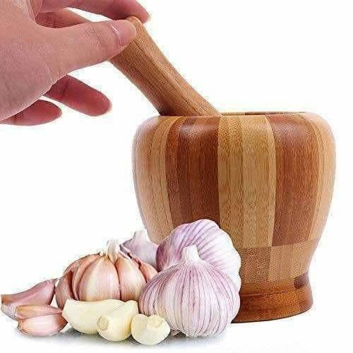 Wooden Motar Pestle Set (Brown) Hover Image