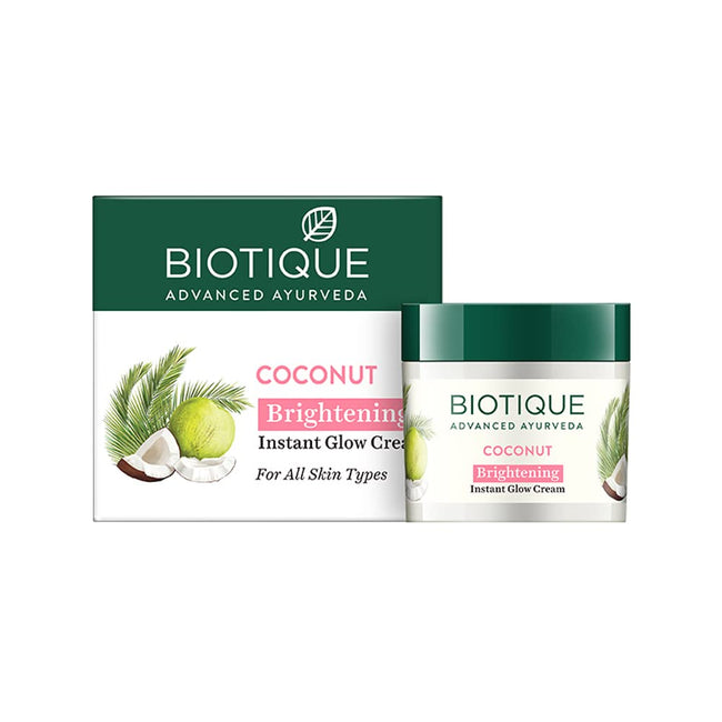 Biotique Advanced Ayurveda Bio Coconut Whitening & Brightening Cream Hover Image