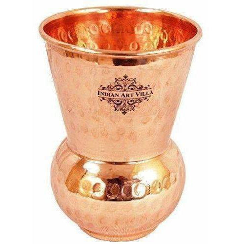 Traditional Design Copper Thali Multi cuisine Dinnerware Set, 8 Pieces