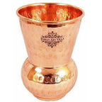 Traditional Design Copper Thali Multi cuisine Dinnerware Set, 8 Pieces