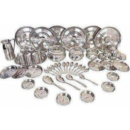 Stainless Steel Heavy 51 Pcs Dinner Set Hover Image