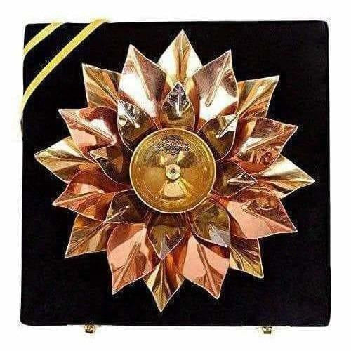 Copper Plated Lotus Design Diya