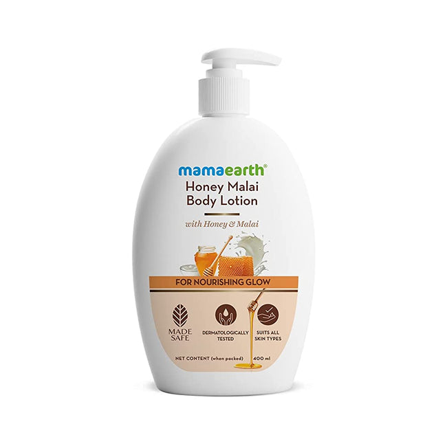 Mamaearth Honey Malai Body Lotion with Honey & Malai for Nourishing Glow Hover Image