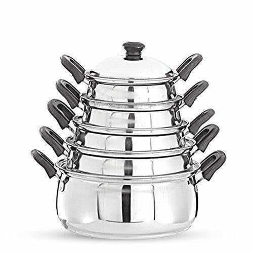 Stainless Steel Cook and Serve Handi Set (5-Pieces, Silver) Hover Image