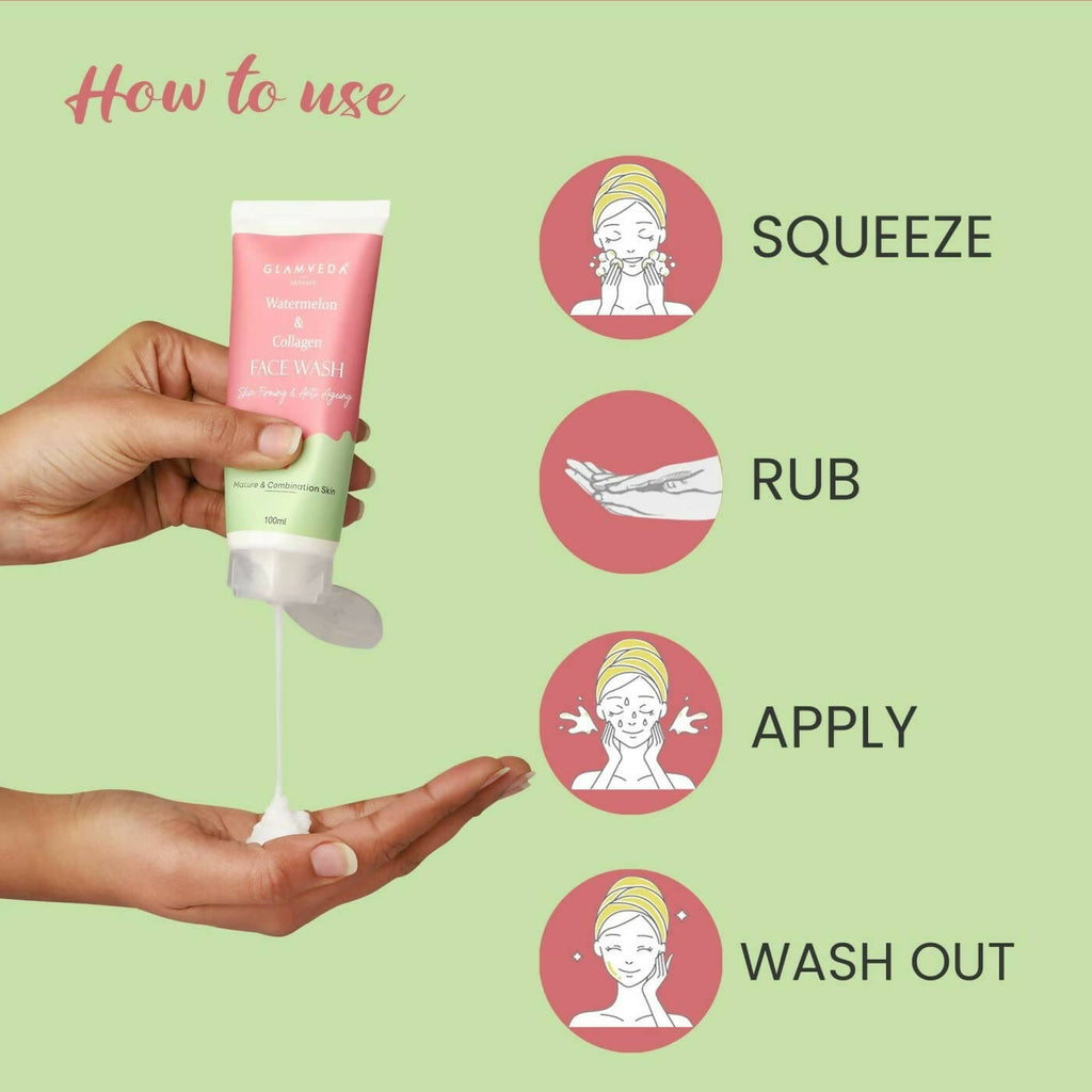 Glamveda Watermelon & Collagen Firming Face Wash