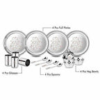 Stainless Steel Glory Dinner Set, 16-Pieces