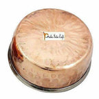 Handmade Steel Copper Serving Bowl and Spoon Set